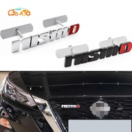 GTIOATO NISMO Metal Front Grill Emblem For Nissan NV200 Note Qashqai Sylphy Kicks Serena NV350 X-Trail Elgrand Navara Auto Badge Automobiles Decals Car Stickers Car Styling