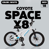 จักรยานเสือภูเขา Coyote รุ่น Space Tank X8 18นิ้ว แถมฟรีไฟหน้า-ท้าย (มีจัดส่งพร้อมขี่เป็นคัน 100%+รับประกัน)