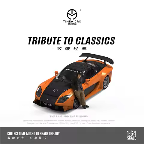 TimeMicro RX-7 1:64 Veilside Fast & Furious Painting Simulation Alloy Car Model for Collection&Displ