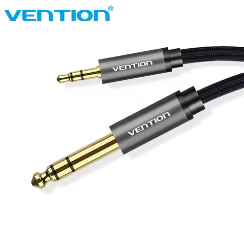 Vention Male to Male 3.5 mm to 6.35 mm Adapter Aux Cable for Mixer Amplifier Gold Plated 3.5 Jack to