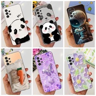 For Samsung Galaxy A52 A52s 5G Cute Panda Flower Pattern Soft Silicone TPU Case Samsung A52 4G A 52 
