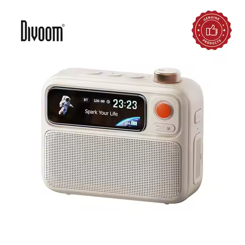 Divoom Flowtoo White Noise Machine Screen Display Bluetooth Speaker Alarm Clock Waterproof Outdoor S