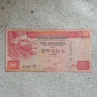 Uang kuno 100 Dollar Hongkong