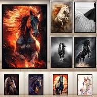 Cute abstract horse Poster Prints, Modern Wall Art,Bedroom,Dining Room,Bar,Cafe,Home Decor,No Frame 