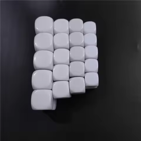 10pcs/ Set 12/14/16/18/20/22MM Smooth White Dice Can Be Used To Write Interest Teaching Blank DIY Di