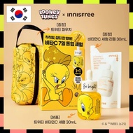 [INNISFREE] Vitamin C Green Tea Enzyme Brightening Serum 30ml Refill Set (+TWEETY Pouch)