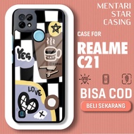 Case Realme c21 Aesthetic stiker Terbaru Lucu Aesthetic Case Softcase