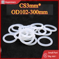 O-ring gasket CS3mm*OD102-300mm O-ring white silicone seal ring food grade seal waterproof rubber ri
