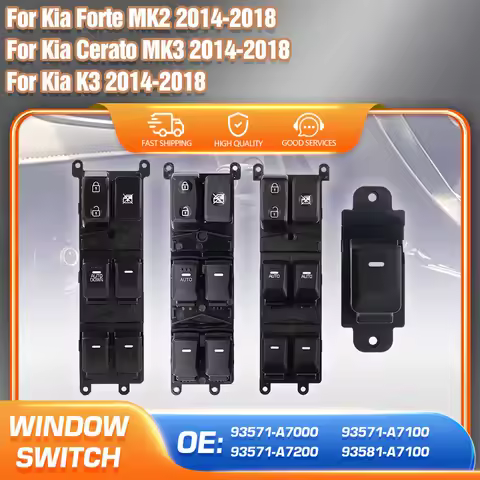 For Kia Forte 2014-2018 Kia Cerato K3 YD Car Power Window Switch Lifter Button 93571-A7000 93571-A71