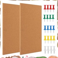 Cork Board Bulletin Board, Small Rectangular Pin Board for Wall, Self-Adhesive Cork Board for Office