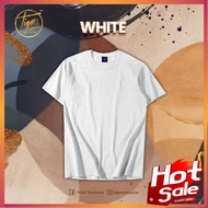 TIGAC EXCLUSIVE T Shirt Men Comfort Baju Lelaki /  T Shirt Lelaki Kosong / Baju 100% Cotton / Baju T Shirt Lelaki WHITE