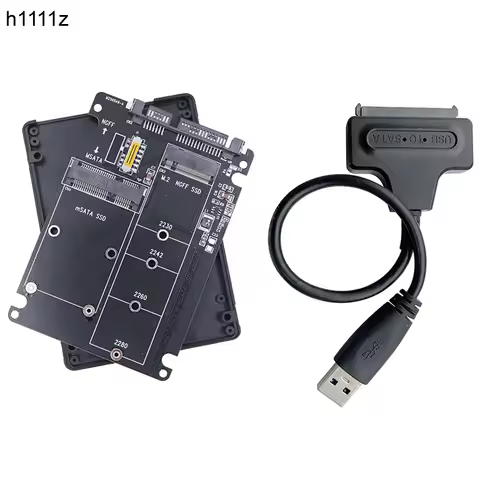 M2 SSD Case mSATA to USB Adapter mSATA Enclosure M.2 NGFF mSATA SSD To SATA 3.0 2.5 Adapter Riser Bo