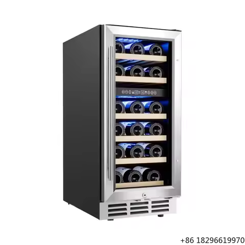 Euhomy Good Quality 15 Inch Under-counter Wine Cooler Stainless Steel Wine Cooler Refrigerator Built