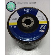 TAIYO FLAP DISC 4 INCH GRIT 100 TAIYO SANDPAPER GRINDING 100 100 X 16 MM