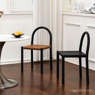 Sadddle Art Nordic Chair Medieval Household French Simple Dining Chair Simple Leather Retro Designer