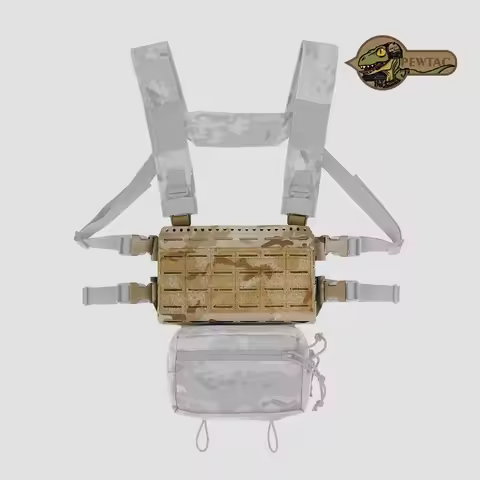 PEW TACTICAL SS Style MK6 Modular Chest Rig Panel Bag for LV120 Tactical Vest MOLLE Placard Attachme