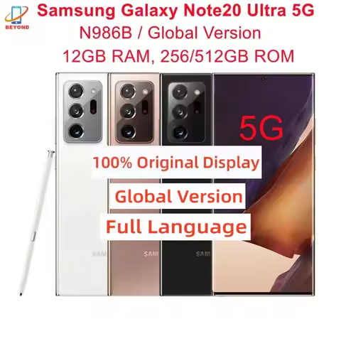 Samsung Galaxy Note20 Note 20 Ultra 5G N986B Global Version 6.9" AMOLED 256/512GB ROM 12GB RAM Exyno