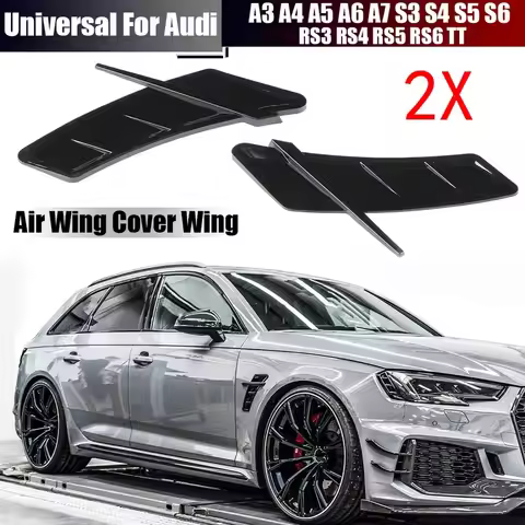 For Audi A3 8V 8P A4 B8 B9 A5 A6 C6 C7 A7 S3 S4 S5 S6 RS3 RS4 RS5 RS6 TT Car Side Fender Air Vents I
