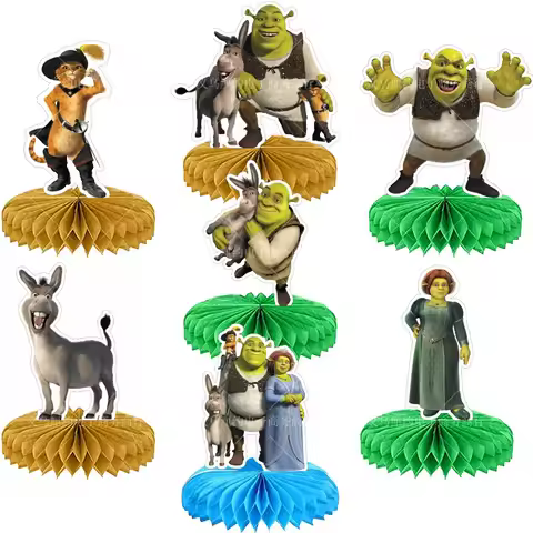 Dsn 7Pcs Movie Cartoon Shreks Theme Birthday Decoration Party Supplies Child Birthday Festival Cente