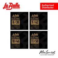 La Bella HRS Nickel Rounds | 6-String Electric Guitar Set | 8-38 to 11-50 | Flexible, Bright