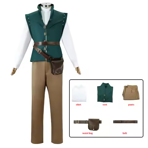 Flynn Rider Cosplay Costume Adult Kids Carnival Uniform Men Child Halloween Party Role Playing Outfi