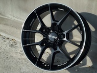 New Car Sport Rim THAILAND RAYS VOLK RACING G025 17x7.5J 4x100 ET40 Piano Black Milling - READY STOC