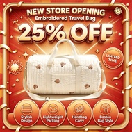 New embroidered travel bag, large-capacity luggage bag, lightweight storage handbag, tas pinggang, t