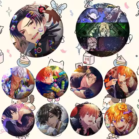 Game Peripheral Obey Me Badges Tinplate Soft Button Pin Brooch Metal Badge Custom Jewelry Accessorie