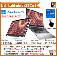 Dell Latitude 7330 2in1 TOUCH & LTE (1 YEAR WARRANTY T&C)13.3"inch Core i7-12th Gen WIN 11