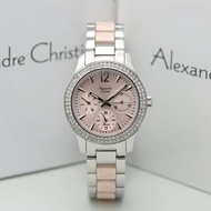 JAM TANGAN WANITA ALEXANDER CRISTIE AC2463 ORIGINAL SILVER PINK