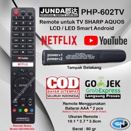 REMOT TV PENGGANTI UNTUK SHARP AQUOS LCD LED SMART ANDROID JUNDA 602TV
