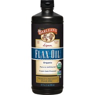 Organic Lignan Flaxseed Oil Liquid Supplement from Cold Pressed Flax Seeds, 7,230 mg ALA Omega-3 Fat
