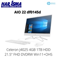 PC HP AIO 22 df0145d Celeron J4025 4GB 1TB HDD 21.5" FHD DVDRW Win11+O