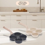 LOVIVER 4 Cup Egg Frying Pan Cooking to Clean Home Mini Pancake Pan Fried Egg Cooker for Hamburger B
