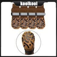 Kool 4pcs Small Dog Socks Indoor Ventilates Dog Socks Warm Polyester Dog Socks