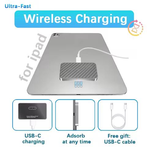 Magnetic Wireless Charger for iPad Pro 11/12/13 inches& iPad Air6/718W Fast Charging Smart Connector