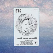 官方週邊商品 防彈少年團 BTS X T-MONEY 2代 透明交通卡 地鐵卡 [JUNGKOOK] (韓國進口版)