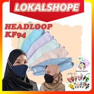 Hijab headloop k94 face mask korea  KF94 hijab facemask headloop facemask 4Ply facemask jepun facema
