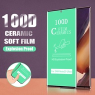 For Samsung Galaxy S23 S22 S21 S20 Ultra S10 S9 S8 Note 10 Plus Note 20 Ultra 8 9 Full Glue Soft Ceramic Screen Protector Film