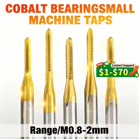 HSSE With TIN Forming Tap M0.8 M0.9 M1.0 M1.5 M2.0 M1.3X0.3 M1.6X0.35 M1.9X0.4 Machine Screw Thread 