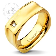 555jewelry แหวนสี่เหลี่ยม สแตนเลส สตีล MNC-R653 (R33) แหวนคู่รัก แหวนคู่ แหวนผู้ชายเท่ๆ แหวนแฟชั่นชาย แหวนผู้ชาย