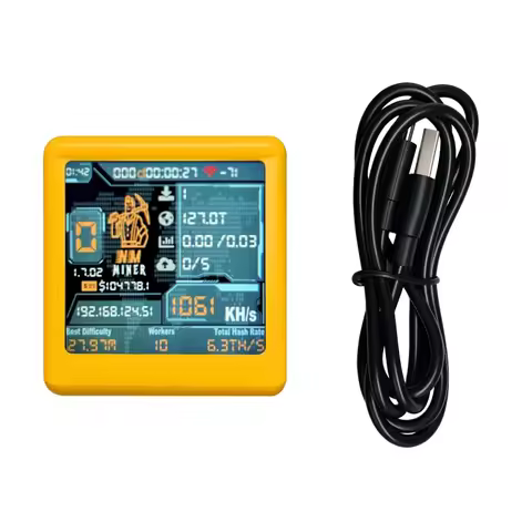 Solo Lottery BTC Miner for computer nerd Smart TV Hashrate1060KH/s ESP32 gift home silent Desktop Cl