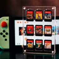 Nintendo Switch Game Card Case Acrylic Transparent Magnetic Hard Cover Shell 9 Pcs Cards Slot Box Display Stand For NS Accessories