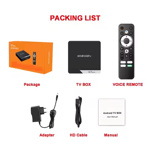 G7 Max Smart TV Box Android 11 S905X4 4GB 64GB 1000M AV1 4K HD 2.4GHz/5GHz Dual Wifi USB3.0 Set Top 