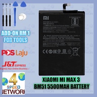 Xmi Mi Max 3 BM51 5500mAh Typ Battery Bateri Batery MiMAX3-5400 5500 mah mimax bm 51 Max3