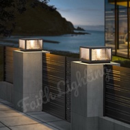 Modern Outdoor Pillar Light Waterproof Gate Lamp Weatherproof Garden Light Lampu Pagar