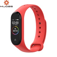 MIJOBS Mi Band 4สำหรับ Mi Band 4 Mi Band 3ซิลิโคนสายรัดข้อมือเล่นกีฬาสร้อยข้อมือสำหรับ Xiaomi Smart 