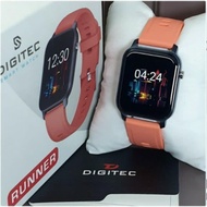 Jam tangan Digitec runner warna orange kotak smartwatch original