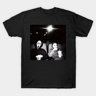 Halloween Retro 90s Ghostface And Michael Meyers T-Shirt Vintage Scary Movies Horror