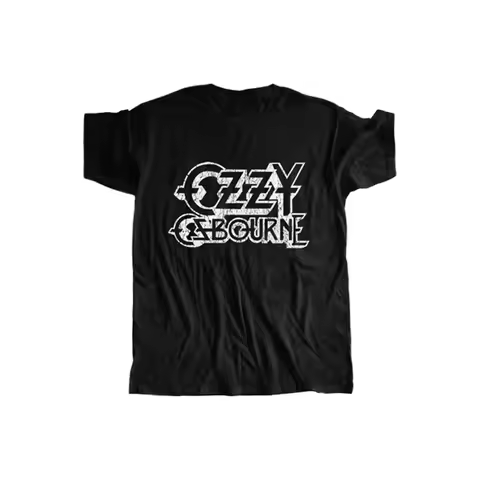man clothing 100%Cotton normcore Tshirt Ozzy Osbourne 'Vintage Logo' American retroStreetwear Fashio